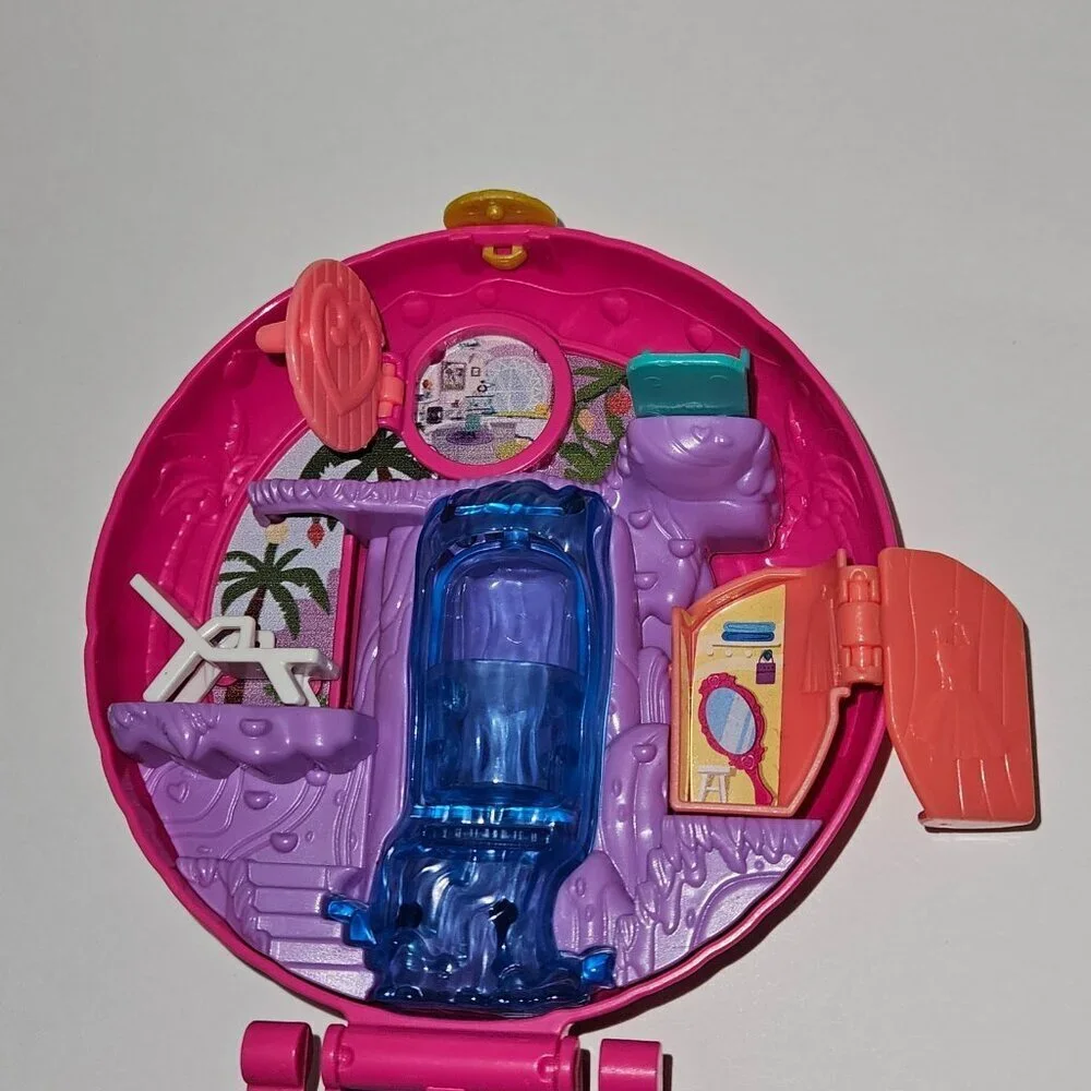 Polly Pocket Flamingo Floatie Compact Lila Doll Mattel 2017